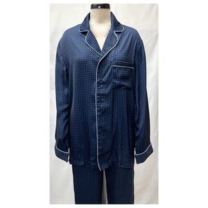 The Vermont Country Store Men’s Polka Dot Pajama Set Navy [2PC]